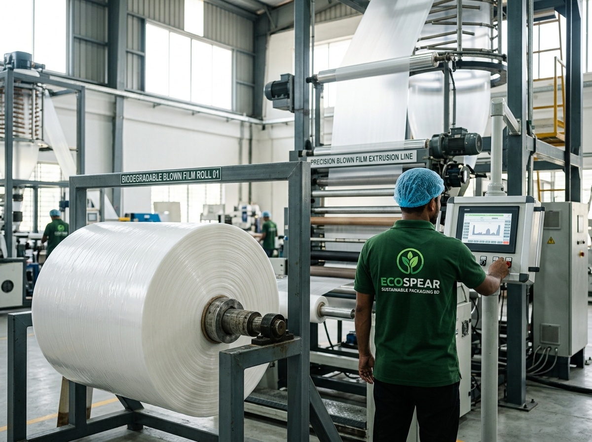 Ecospear blown film extrusion manufacturing in Bangladesh