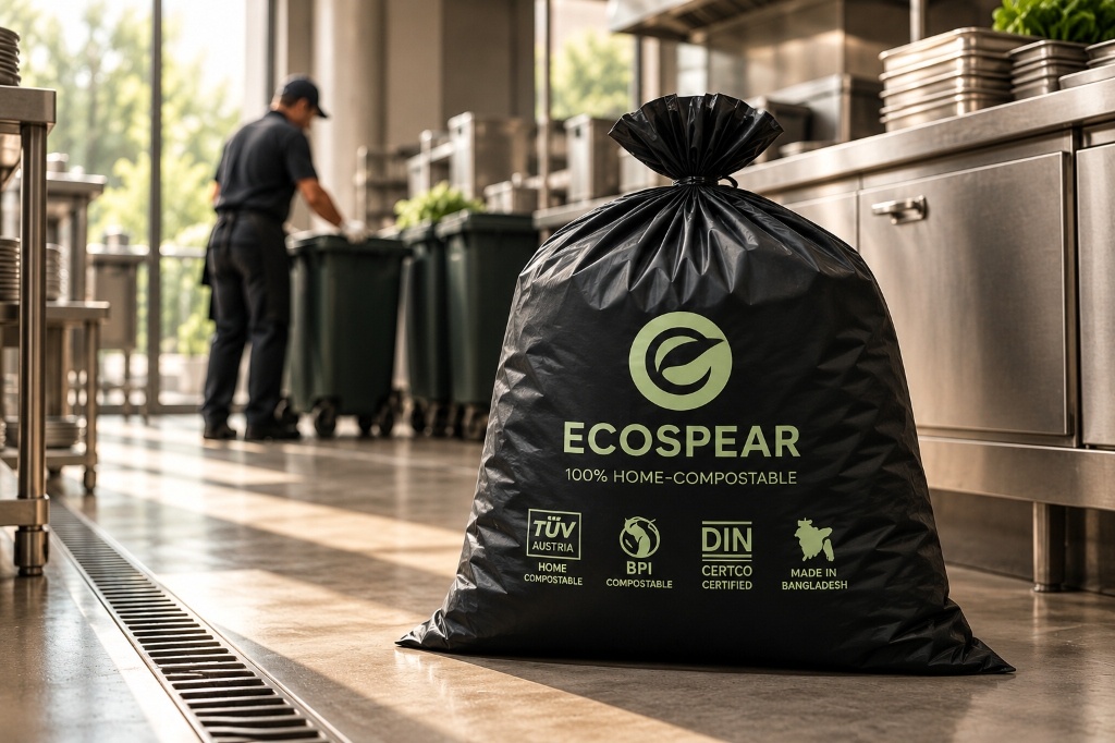 Commercial organic waste collection and bin liners