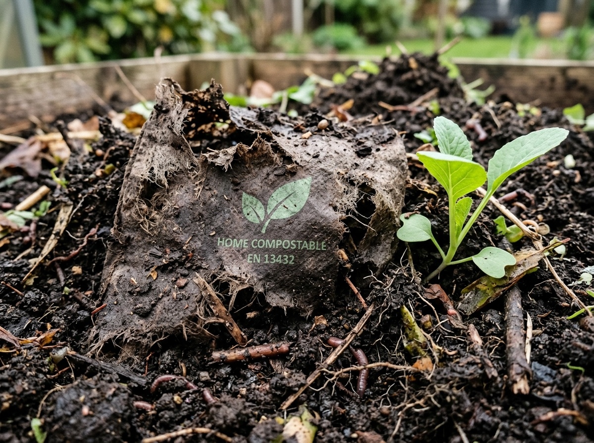 Natural soil biodegradation and composting experiment