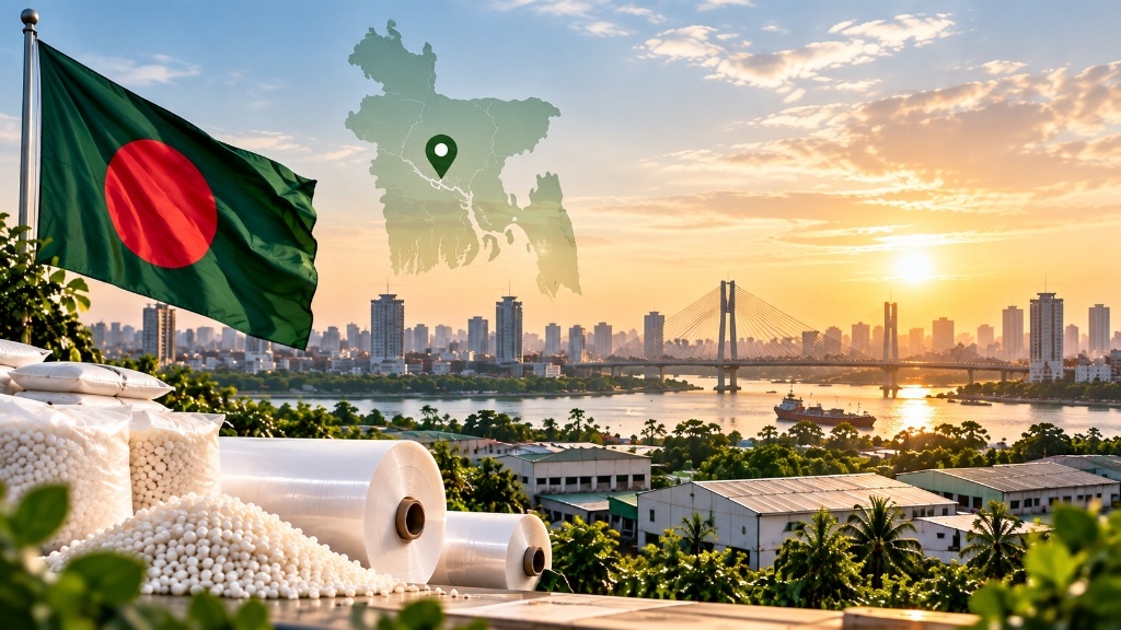 Why Bangladesh: Sustainable Packaging Manufacturing Ecosystem with Biopolymer Film, Resin Pellets, National Flag, and Industrial Infrastructure