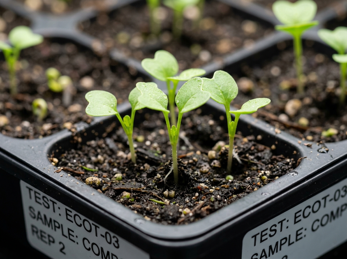 Plant seedling ecotoxicity growth test