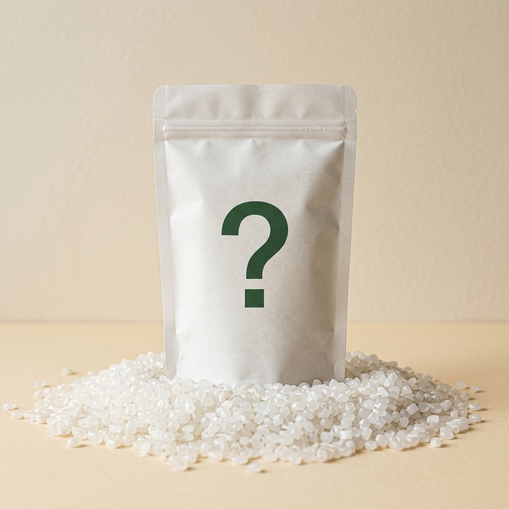 Unknown Material Packaging with Question Mark