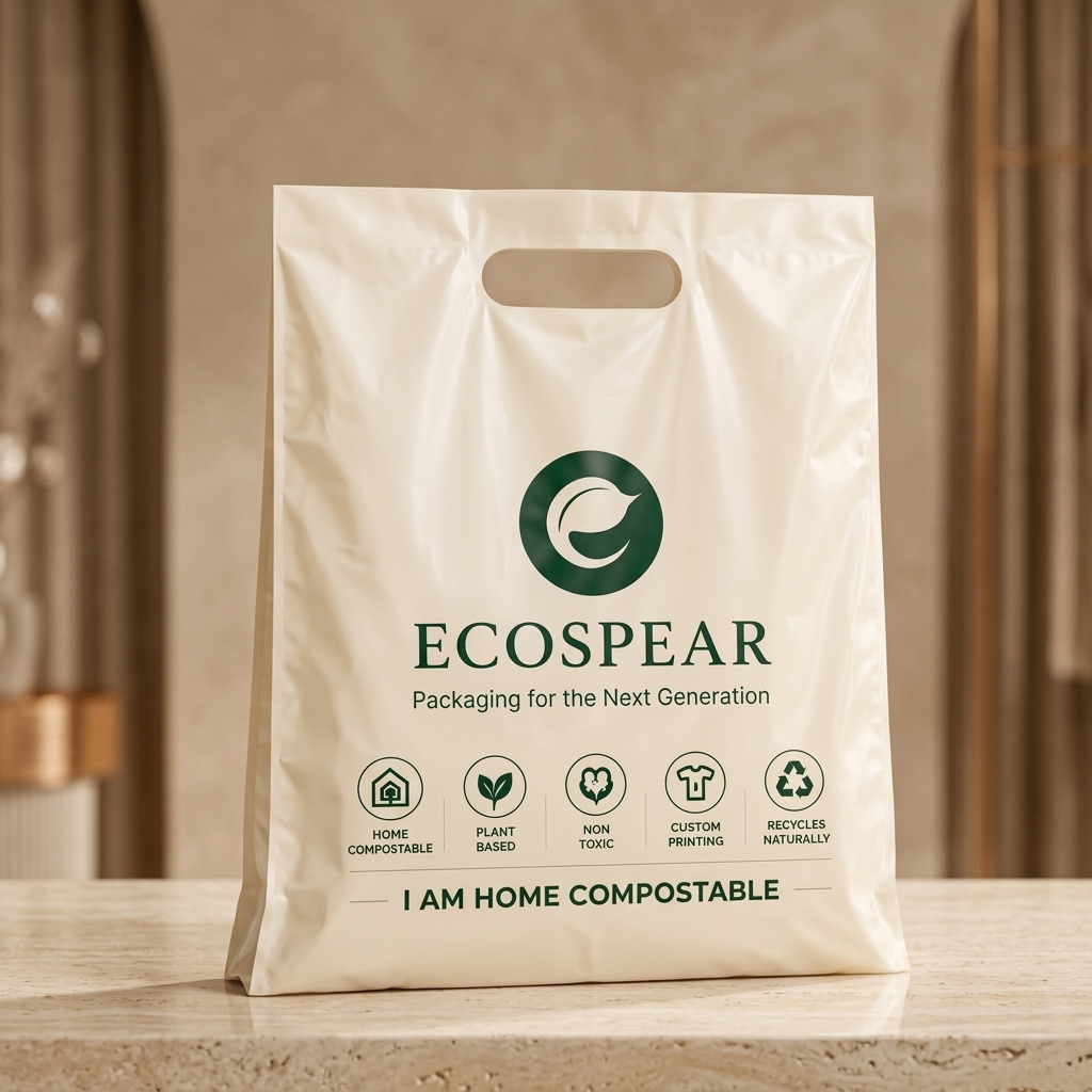 EcoSpear D-Cut Home-Compostable Bag - Front View